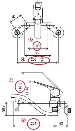 ＫＶＫ壁付きタイプシングルレバー混合水栓のカタログ品番一覧: ＫＶＫ